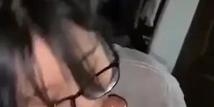 Cute Asia girl sucks her boyfriend's dick
