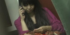 Asian hottie masturbating solo