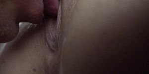 Sweet and sexy amateur Angel Windell sucks and milks cock before riding rough