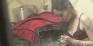 Asian teen fucks herself