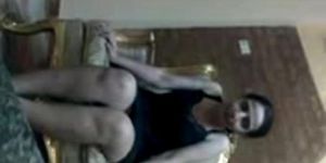 Timid Egyptian Girl Tries on Lingerie for Webcam