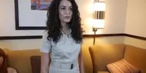Hot brunette hypnosis freeze- mannequin