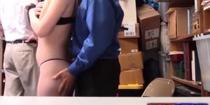 Guy has to stay for the fucking of teen Joseline Kelly as punishment