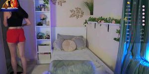 Booty petite latina hot babe webcam teasing show