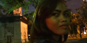 Petite Thai girl with small tits and tattoos getting slammed rough in POV