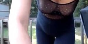 Cute College Teen Caught In The Backyard...
