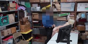Sexy blonde thief Madison fucked infront of boyfriend