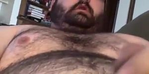 Bear shooting a nice load far (Money Shot)
