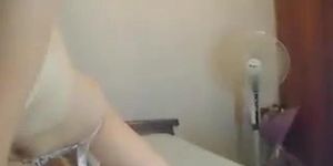 Busty Korean Chick Sucks Huge Dildo (Real Dick)