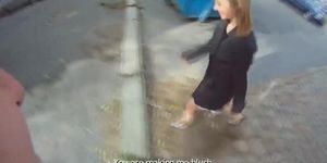 Daring Natasha fucks in public place