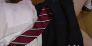 Uniform teenager bang old
