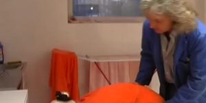 Slutty German MILF fucked in standing doggy style position