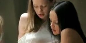 Fresh shaven lesbian pussy