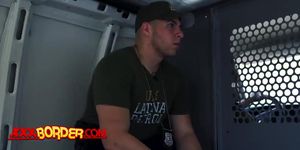 Horny officer banging black chick