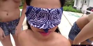 Group of sexy sorority sisters lesbian action in initiation