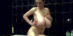 Very sexy huge tits playing