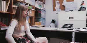 Brunette teen Dolly Leigh steal riding dick office