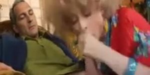 Hot! Nina Hartley Sloppy Blowjob for Mr. Roper