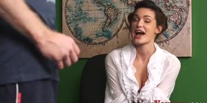 Femdom babe with lil boobs