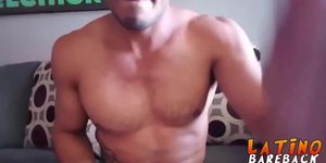 Latino blonde twink Marco Cruz enjoys a solo masturbation