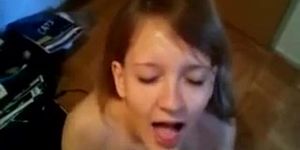 redhead cum on face