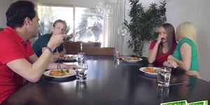 Elsa Dream gives Lisa Rowes dad a deep throat blowjob (Elsa Jean)