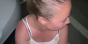 Big Boobs Milf Swallows Cum In A Public Parking Lot