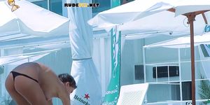 Hot beauty nudist teen caught on a hidden camera
