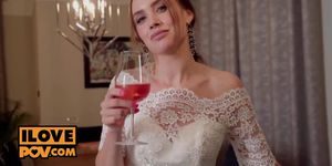 POV - Sexy bride to be Luxury Girl craves your company after running out on fiancé