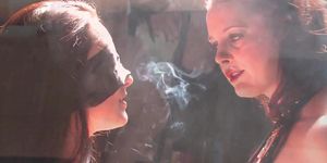Lesbian smoking dom