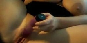 Busty Chick Using Her Adult Toy