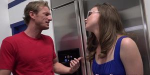 Cuckolding teen sucks bbc