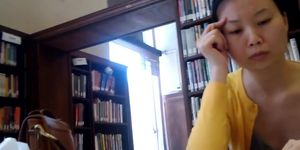 Candid Asian Library Girl Feet and Legs 3