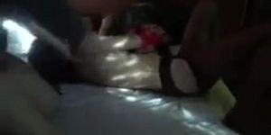 Asian girl sex the bed