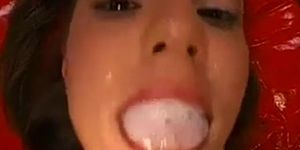 Hot Asian getting sated cumshots