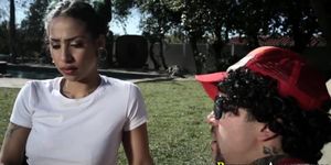 Emo whore fucked outdoors