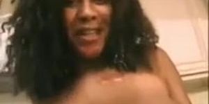 big tits washing dishes