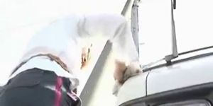 Miniskirt live panties voyeur
