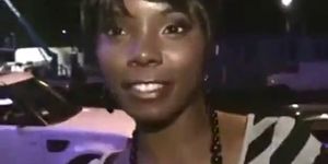 Cute black chick loves white dick