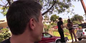 DOGFARTNETWORK - Monique Symone Gets Picked Up And Fucked By White Guys (Amber Star)