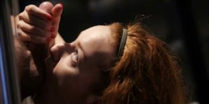 Redhead MILF giving an amazing BJ