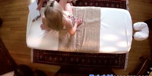 Faketit milf jizzed in mouth by masseur