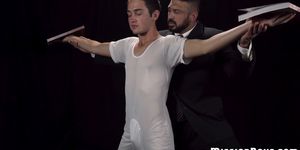 MISSION BOYS - Buff Mormon hunk hammers an innocent young man raw and rough
