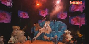Teddy bear dance striptease