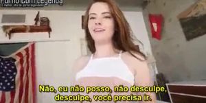 (Legendado) Branquinha transando com o amigo