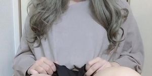 Japanese crossdresser jerk off