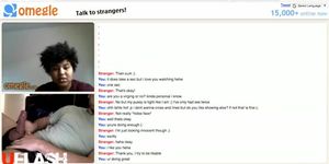 Teen watches me cum on cam