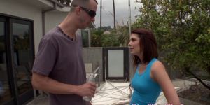 STEPMOM VIDEOS - Milf pussyfucks in threeway before facial