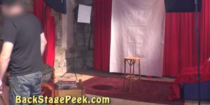 BACKSTAGE PEEK - Casting erotic interview with fresh 18yo teen