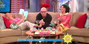 foot fetish in a woman on tv